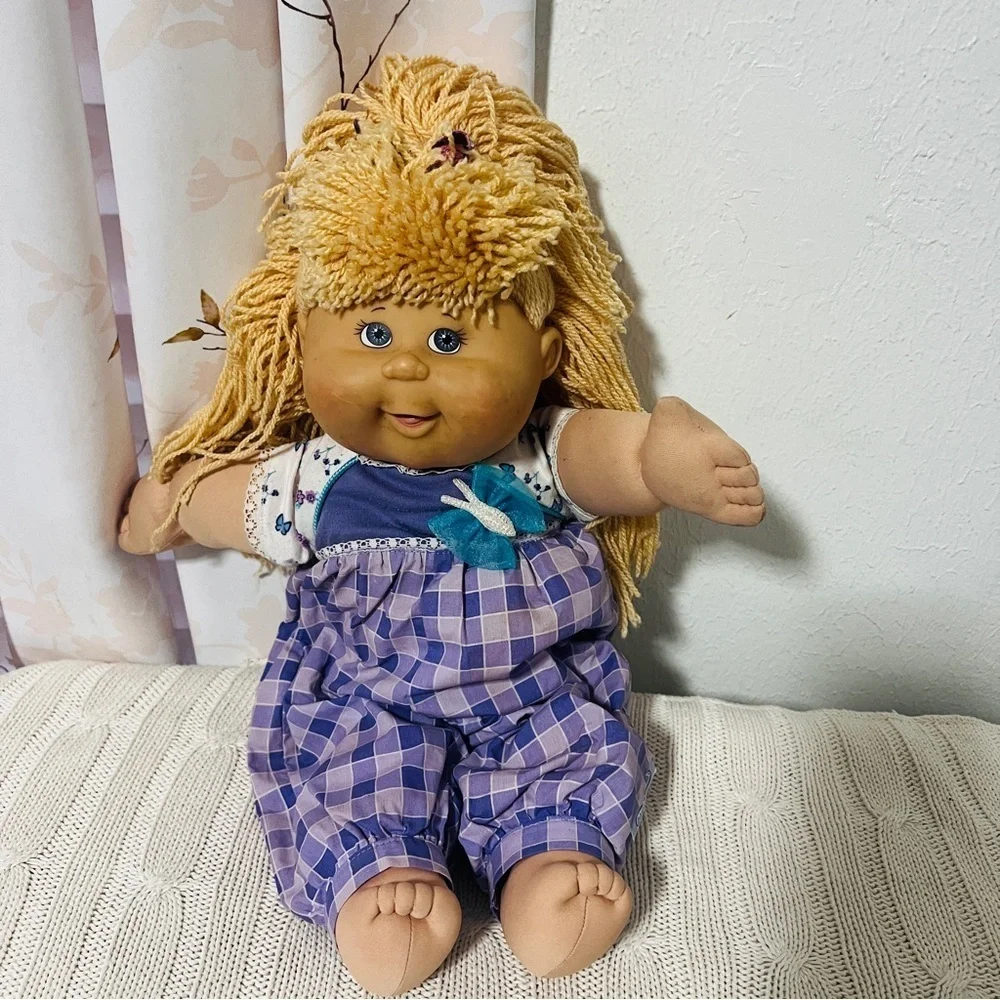 Vintage Cabbage Patch Kids Signed Xavier Play Along Roberts Blonde Hair Doll